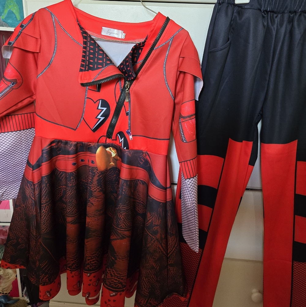Red RISE OF RED descendants DISNEY Costume Set